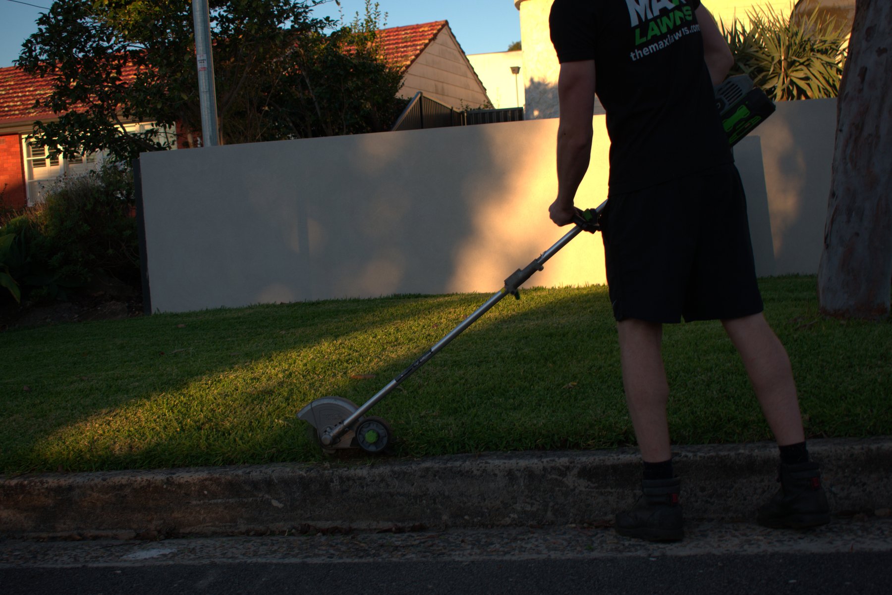 Close-up of clean driveway or path edges